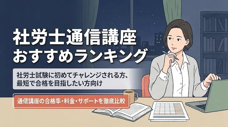 社労士通信講座おすすめランキング｜合格率・料金・サポートを徹底比較