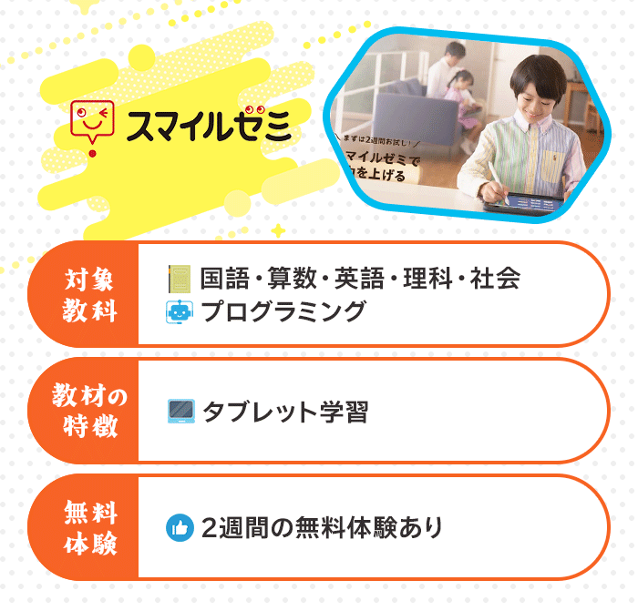 スマイルゼミの小学講座の特徴